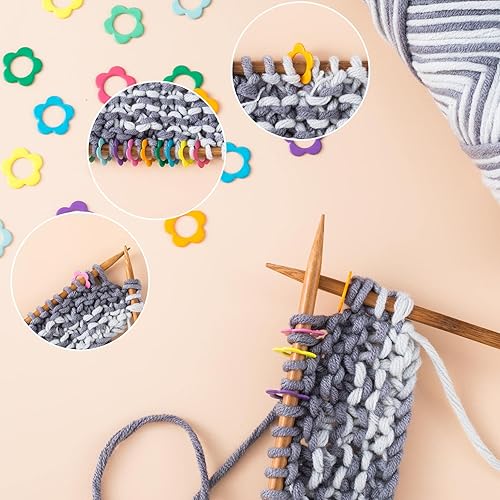 Miniatura 3 de HINZIC 50 piezas de punto de punto de metal con forma de flor punta de ganchillo para hacer manualidades