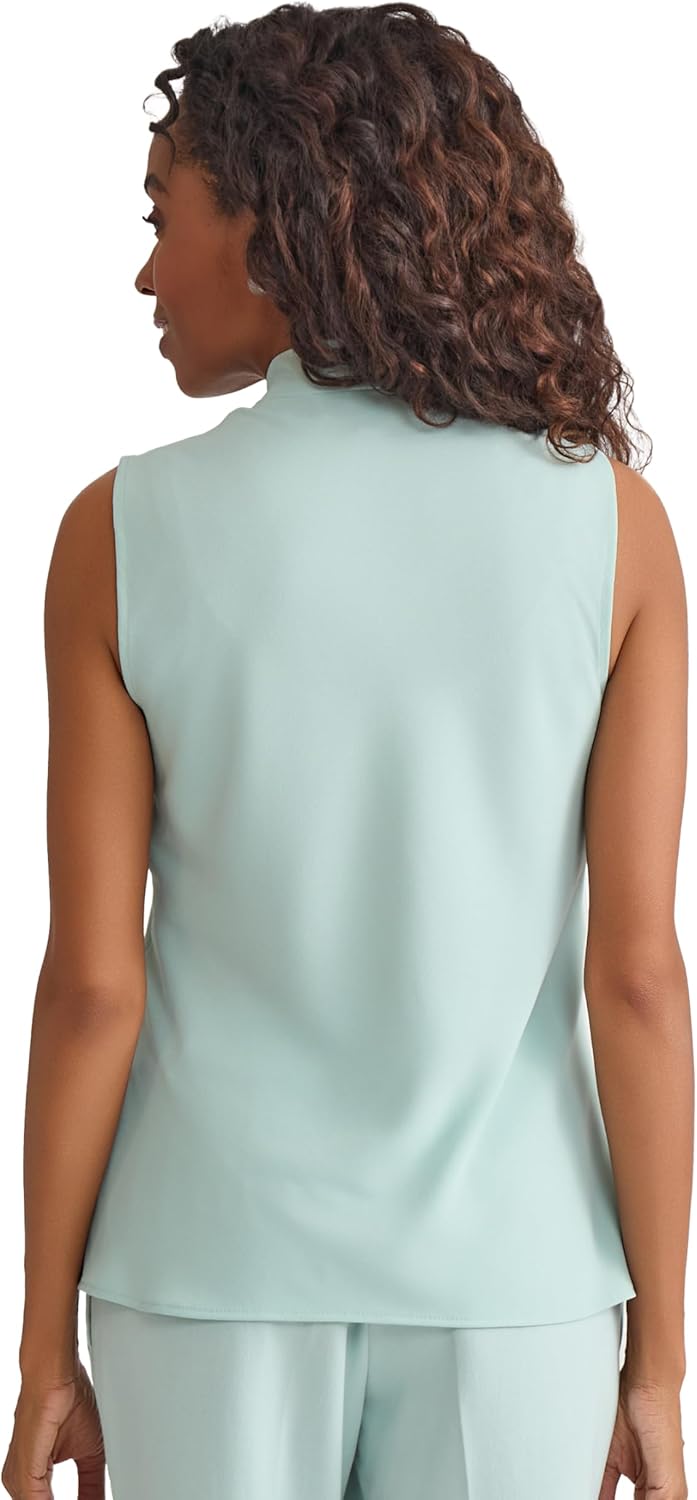 Kasper Women's Sleeveless Printed Tie Front Top - Image 2