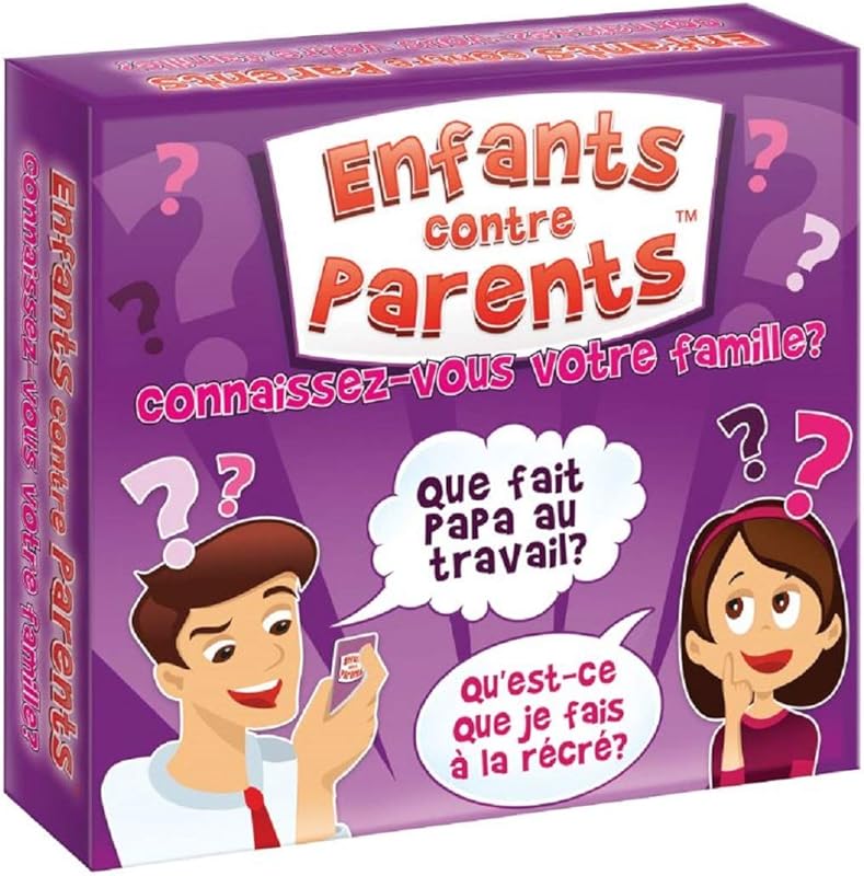 Jeu de Plateau Familial Jeux de Société pour Enfants et Adultes Quiz Jeu de Cartes Enfants Contre Parents Version Française dès 6 Ans
