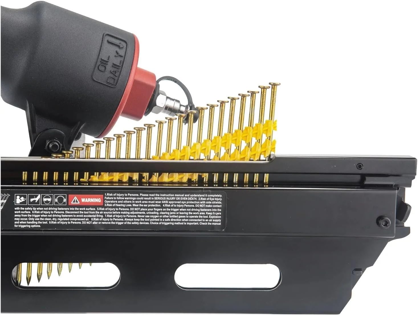 Loading nails into the magazine