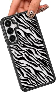 Rosarnnah for Samsung Galaxy S26 Case Aesthetic Black, Black Zebra Print