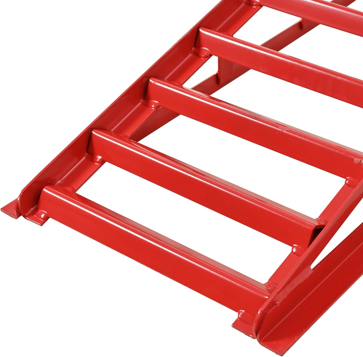 5 Ton Auto Car Truck Service Ramps Lifts, Hydraulic Garage Lift, Red, Iron, 45 x 13.5 inches