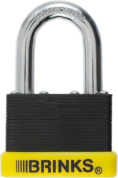 Brinks 50mm Laminated Steel Weather Resistant Padlock with Boron Shackle