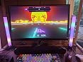 Smart LED Lampe Lampe Ambiance Lumiere Gaming avec Multiples Effets d' éclairage et Modes de Musique Light Bar qui réagit au son pour Decoration Gaming,Bureau Connecté,TV, PC (1