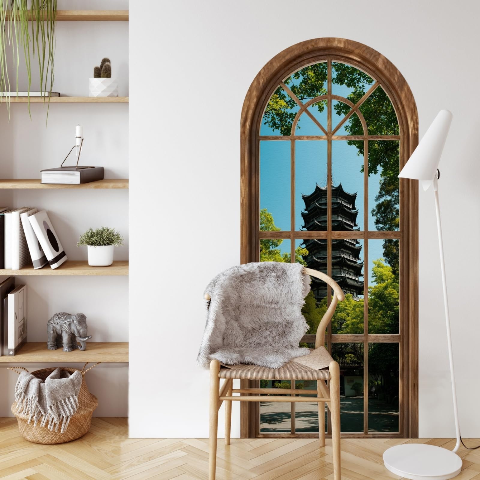 Stickers muraux salon plante verte amovibles : relooker vos murs sans abîmer la peinture