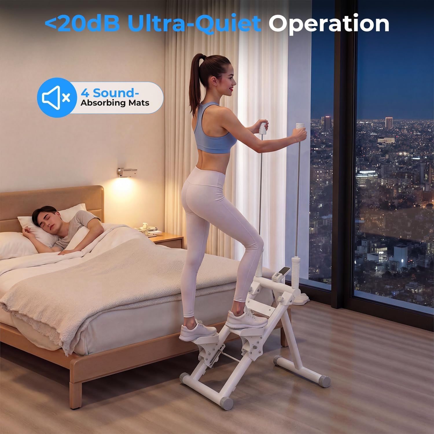 OWLSKY Stair Stepper for Home,Vertical Climber Exercise Machine with Stable Triangular Frame, Smooth & Quiet Motion, Full Body Workout Equipment