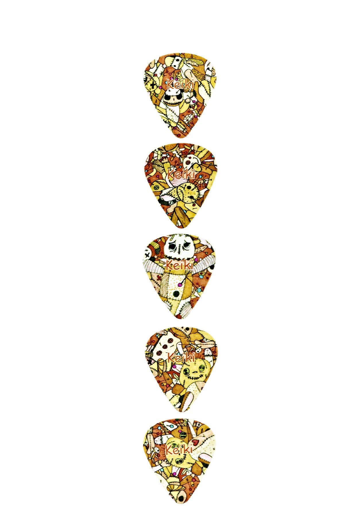 Ortega Guitars KEIKI ''Voodoo'' Puppet Picks - 25 pcs. (KPVP-25RF), M