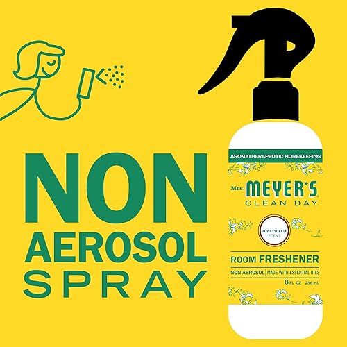 Miniatura 88 de Mrs. Meyer's Clean Day - Ambientador en espray, atomizador sin aerosol infundido con aceites esenciales, albahaca, 8 onzas líquidas