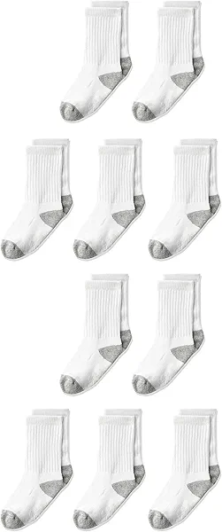 The Children's Place baby boys Socks, Pack of Ten Casual Sock, White, 6-12MONTHS US