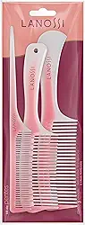 Kit de Pentes Rosé - 3 Unidades de Pentes, Lanossi Beauty & Care.