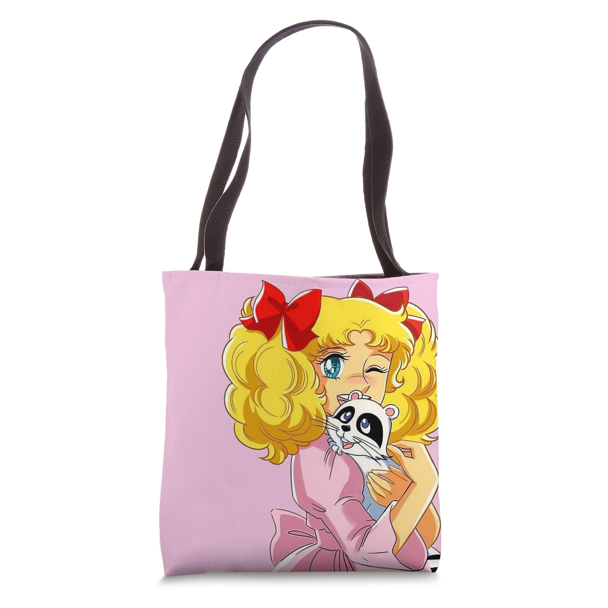 candy candy and raccoon retro japanese vintage 80s anime tote bag