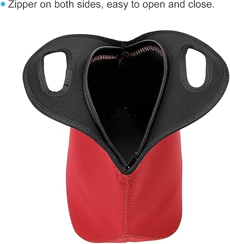 Miniatura 10 de PATIKIL Bolsas de almuerzo de neopreno, paquete de 2 bolsas de almuerzo aisladas de 12 x 6 x 12 pulgadas, bolsas Bento reutilizables, bolsa térmica