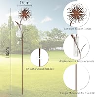 JUJOYBD 110 cm-es esőmérő kerti dekoráció, fagyálló üveg esőmérő rúddal 6