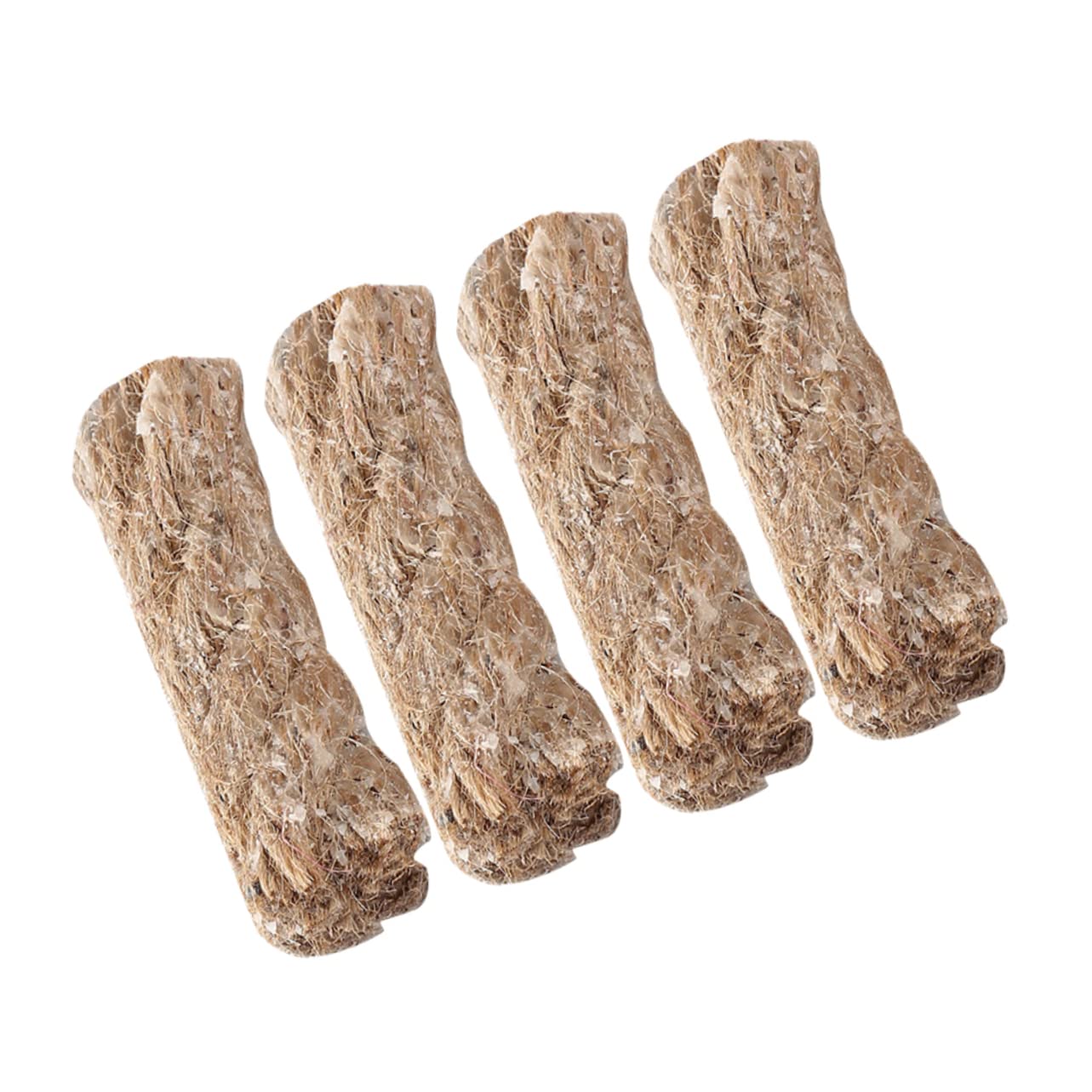 MUELODSIC 4Pcs Jute Ropes for Outdoor Camping Fire Starters Practical Wick Cord for Barbecues Campfires Emergency Use Thickened Design for Efficient Heat Dissipation