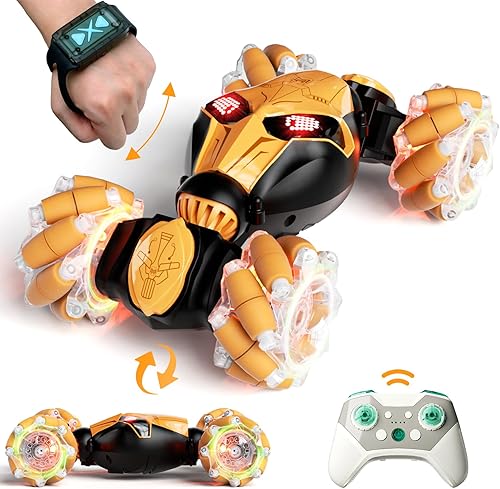 Miniatura 1 de 82.4 F Auto RC con detección de gestos, control remoto controlado a mano, juguetes de coche LED para niños de 8 a 12 años, 2.4 GHz 4WD de doble cara