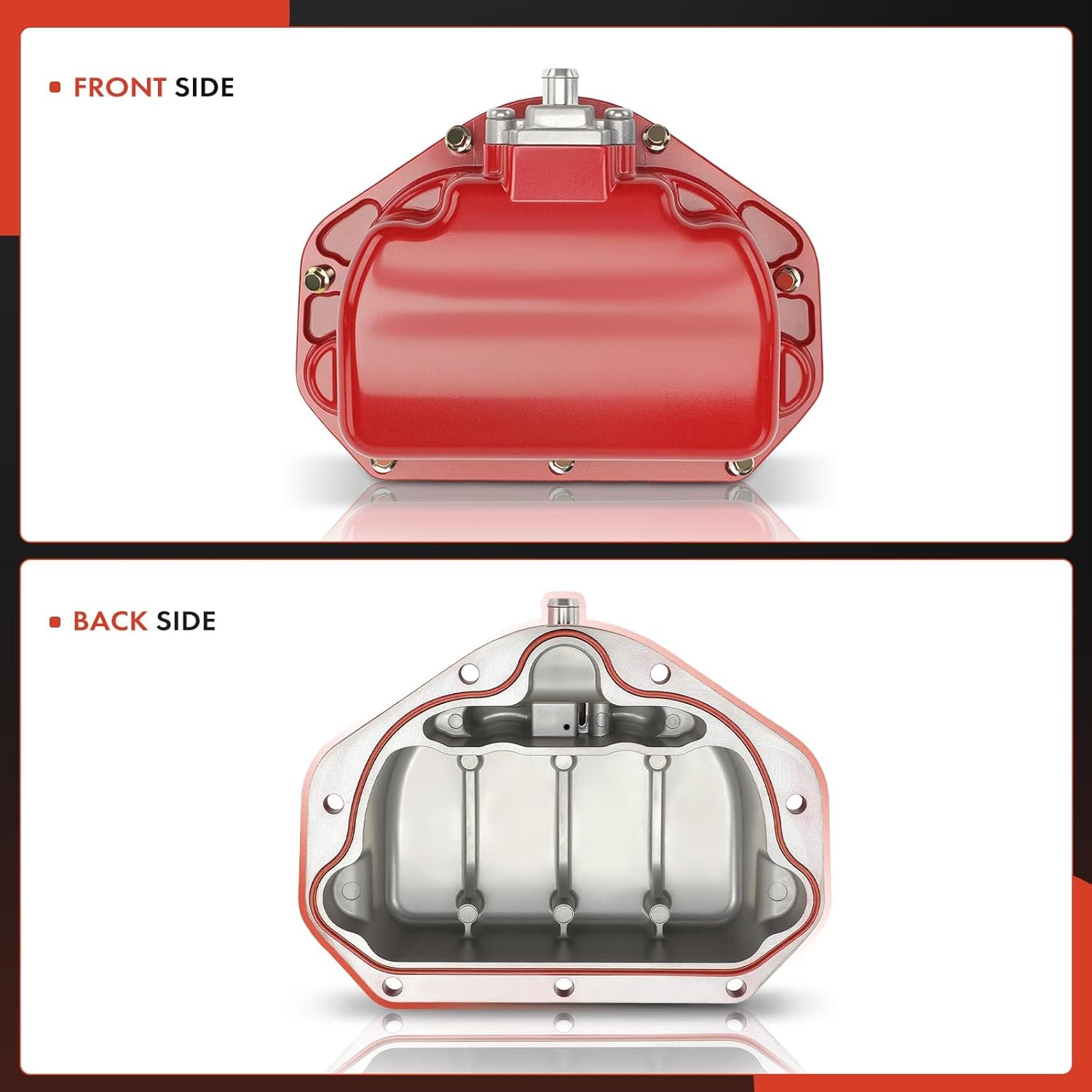 A-Premium Upgraded Aluminum Engine Valve Cover with Gasket and Bolts Compatible with Polaris Frontier 2002-2005, RZR 800 2008-2010, Ranger 700 2006-2009, Ranger 800 2010, Sportsman 600 700 800