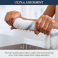 Vista 4 de LANE LINEN Kitchen Hand Towels, 12 Pack Dish Towels for Kitchen Drying, 100% Cotton Super Absorbent Tea Towel, Quick Dry, 14"x25", Useful for Rayas