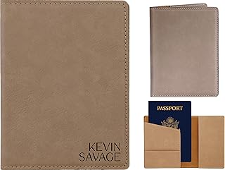 Monogrammed Custom Leather Passport Cover. 9 Designs and 5 Colors. Personalized Passport Holder With Name, for Women and Men, Travel Gift, Gift For Him, Her, Spouse, Honeymoon. Engraved Passport
