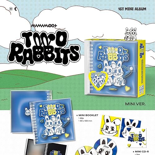 Miniatura 5 de MAMAMOO+ DOS CONEJOS 1er mini álbum CD+POB+folleto+tarjeta fotográfica+pegatina+seguimiento solar sellado Moonbyul Moonstar (conjunto