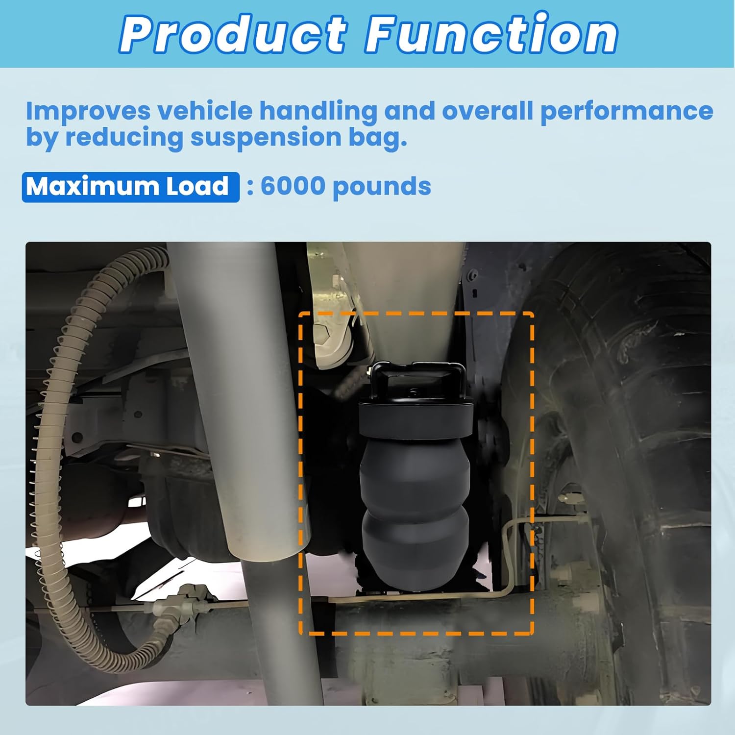 2Pcs Rubber Cushion Suspension Kit for 2002-2013 Dodge Ram 1500/2500 2WD/4WD Pickup Trucks OEM Replaces DR2500CA Car Rear Rubber Helper Springs Kit (7X1255)