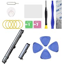 Power On Off Volume Button Key Replacement for Galaxy A50/A50S/A51/A70/A20/A30/A30S/A40 Repair Part, with Toolkit Black