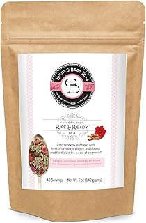 Birds & Bees Teas - Red Raspberry Leaf Tea Pregnancy, Ripe & Ready Third Trimester Tea to Prepare Your Body for Labor and Birth - 40 Servings, 5.0 oz
