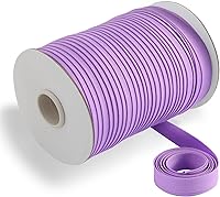 Vista 14 de Cinta al bies de doble pliegue de 1/2 pulgada, cinta al bies de doble pliegue de 55 yardas, carrete continuo a granel para coser ropa, acolchado