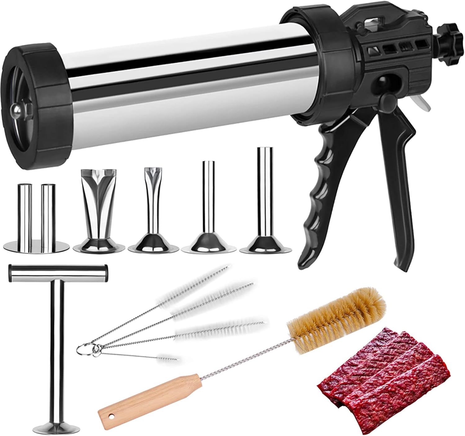 Rula Stainless Steel Jerky Gun, Upgraded 1.57LB Capacity