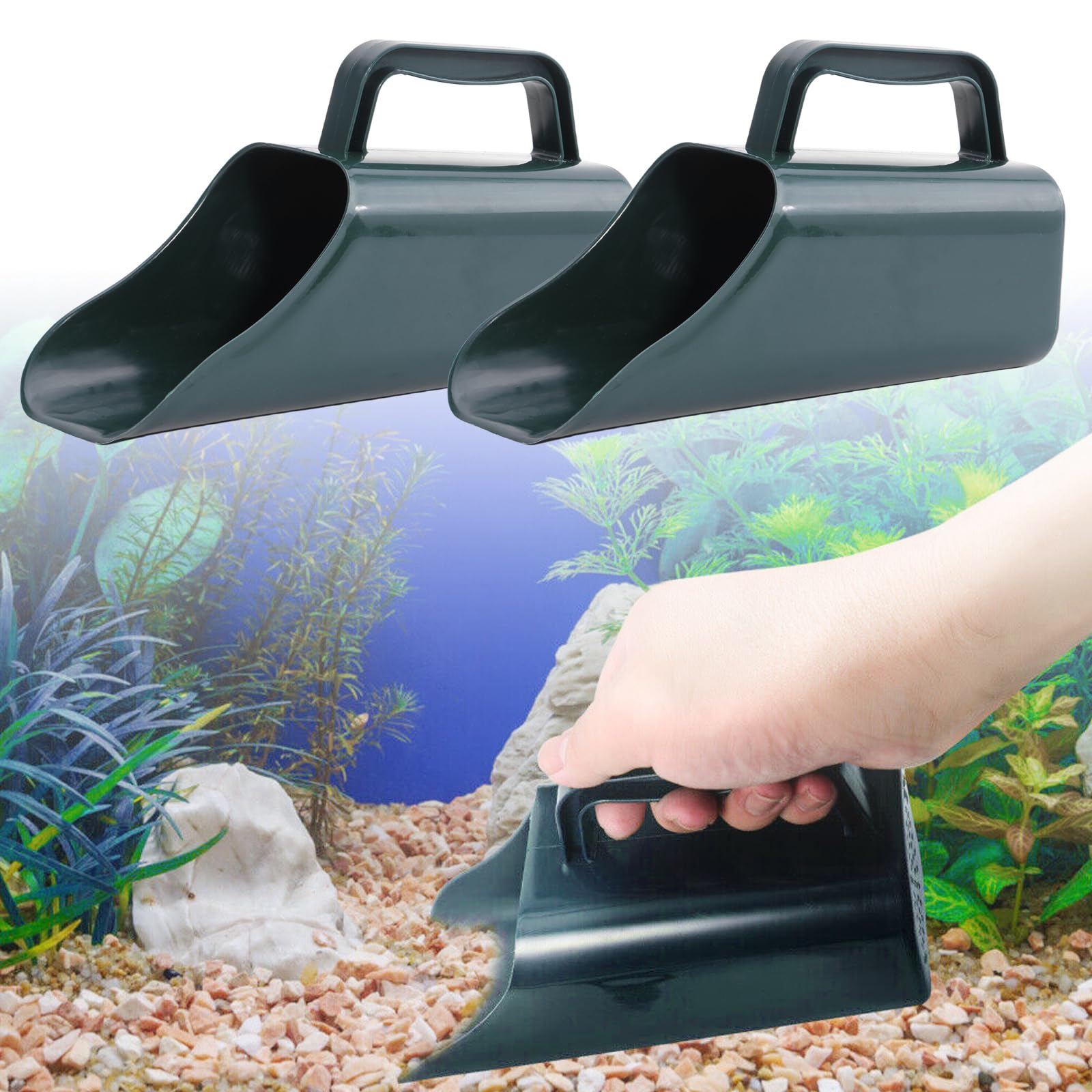 YOUNAFEN Aquariums Sand Shovel Ergonomical Sand Scooper for Fishtanks Strainers Fishtanks Bottom Shovel