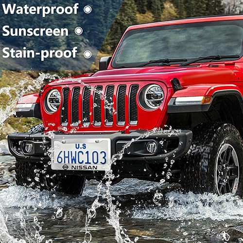 Miniatura 5 de 2 marcos de matrícula para Nissan Maxima Altima Rogue Kicks Murano Frontier Pathfinder Titan, cubiertas delanteras y traseras de acero inoxidable,