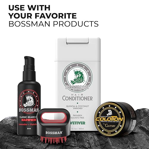 Vista 40 de Bossman Combo de champú y acondicionador para el cabello, fórmula hidratante, fortalecedora y calmante para el cabello de los hombres, sin parabenos