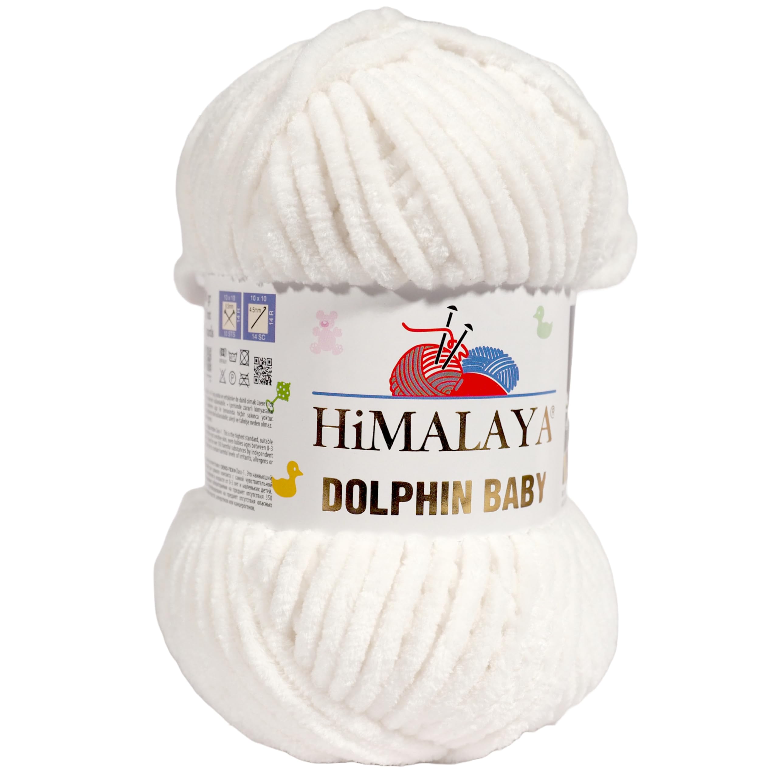 Himalaya Dolphin Baby Knitting and Crochet Yarn 100g Ball, Plush Amigurumi Yarn (Ivory 80363) โ image 1