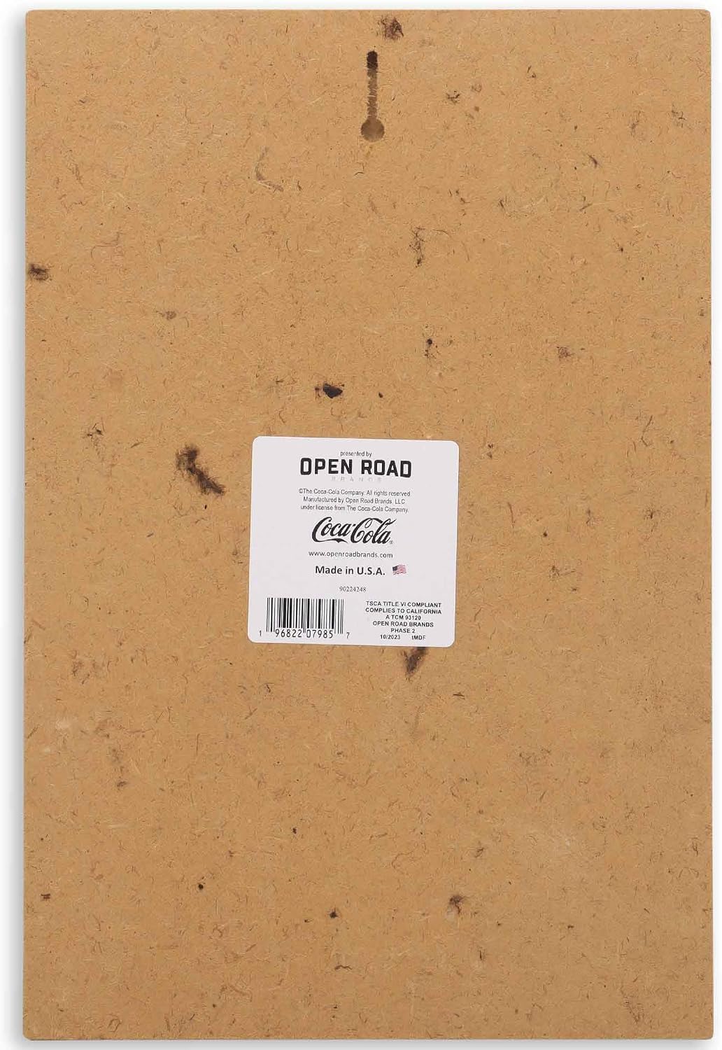 Coca-Cola Ice-Cold Refreshment Textured Wood Wall Decor - Vintage Coca-Cola Sign for Kitchen, Man Cave or Garage