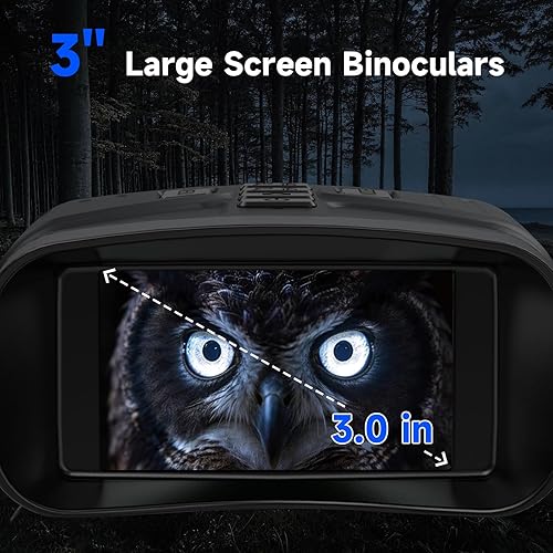 Miniatura 2 de Gafas de visión nocturna, prismáticos infrarrojos de visión nocturna 4K con batería recargable de 4000mAh, tarjeta TF de 32GB para acampar, regalo