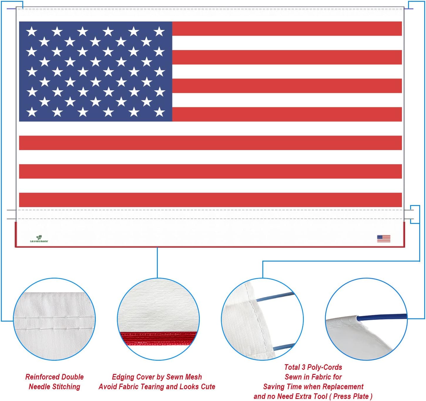 Tentproinc RV Awning Fabric Replacement 17'3''(Fit for 18' Awning