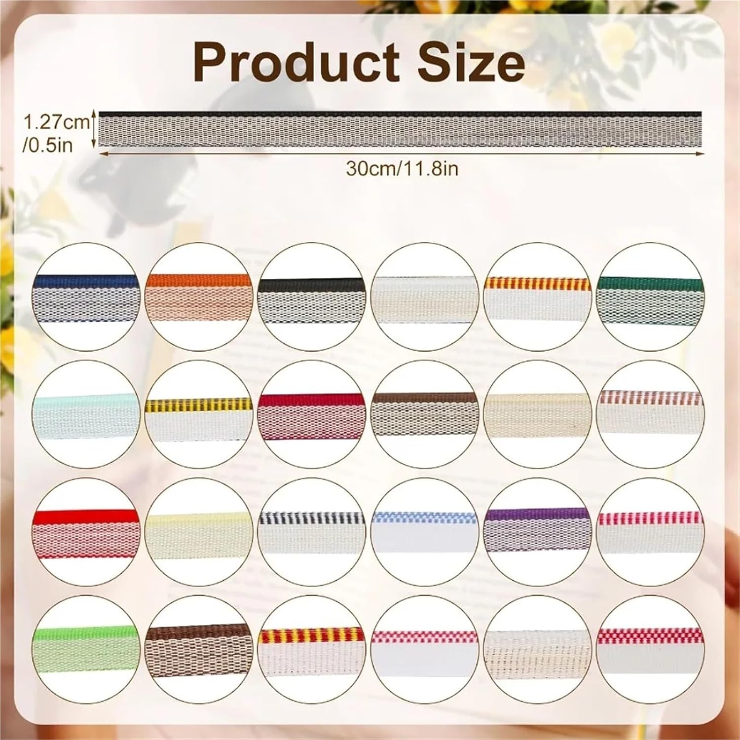Book Headband 24pcs Book Binding Headbands Cotton Headband Bookbinding Endbands Cloth Kits for Beginners