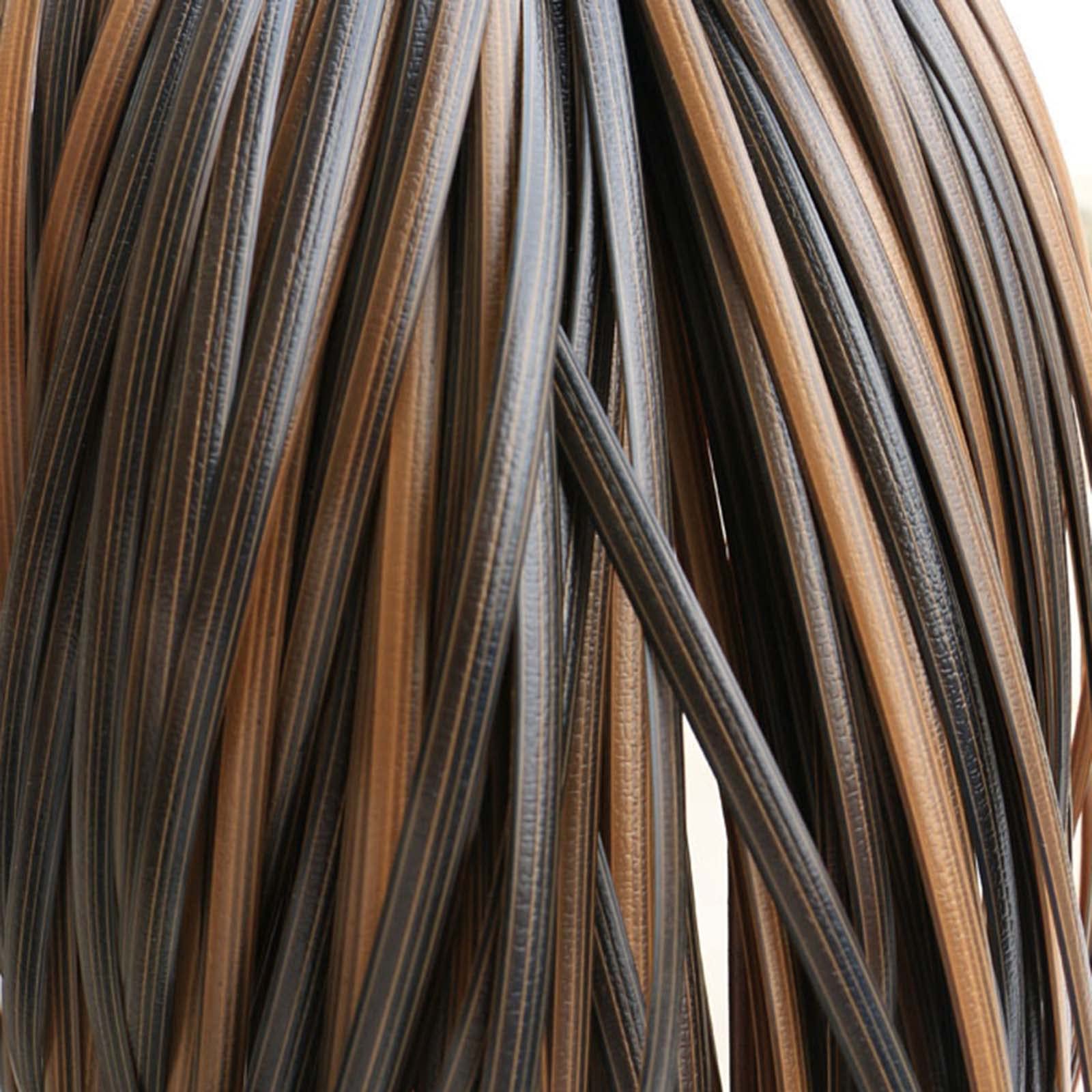 YebiO Wicker Table and Chair Repair, Pe Rattan for Outdoor Pationiture, Wicker for Repair-70M (220 Ft)/Coffee Gradient/70M
