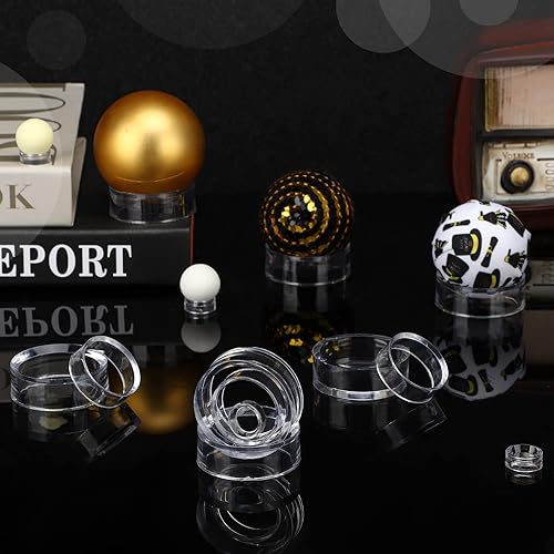 Miniatura 6 de Amyhill 100 piezas de soporte de esfera de cristal acrílico soporte de plástico transparente para huevos individuales para pelotas de golf, tenis,