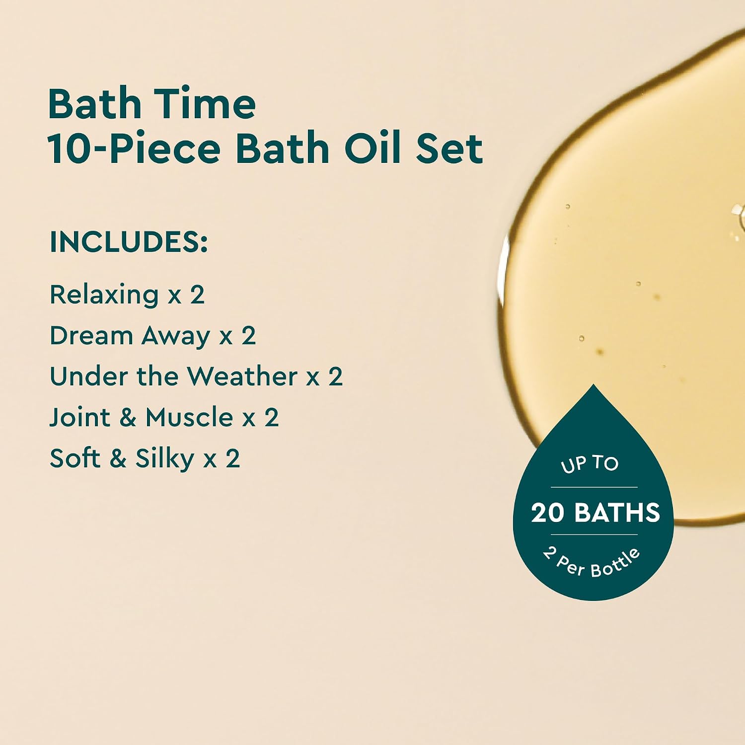 Kneipp Bath Time 10-Piece Bath Oil Set - Includes 5 Signature Formulas (0.67 fl oz Each) - Ideal for Trial & Travel - One Bottle Delivers Up to Two Baths