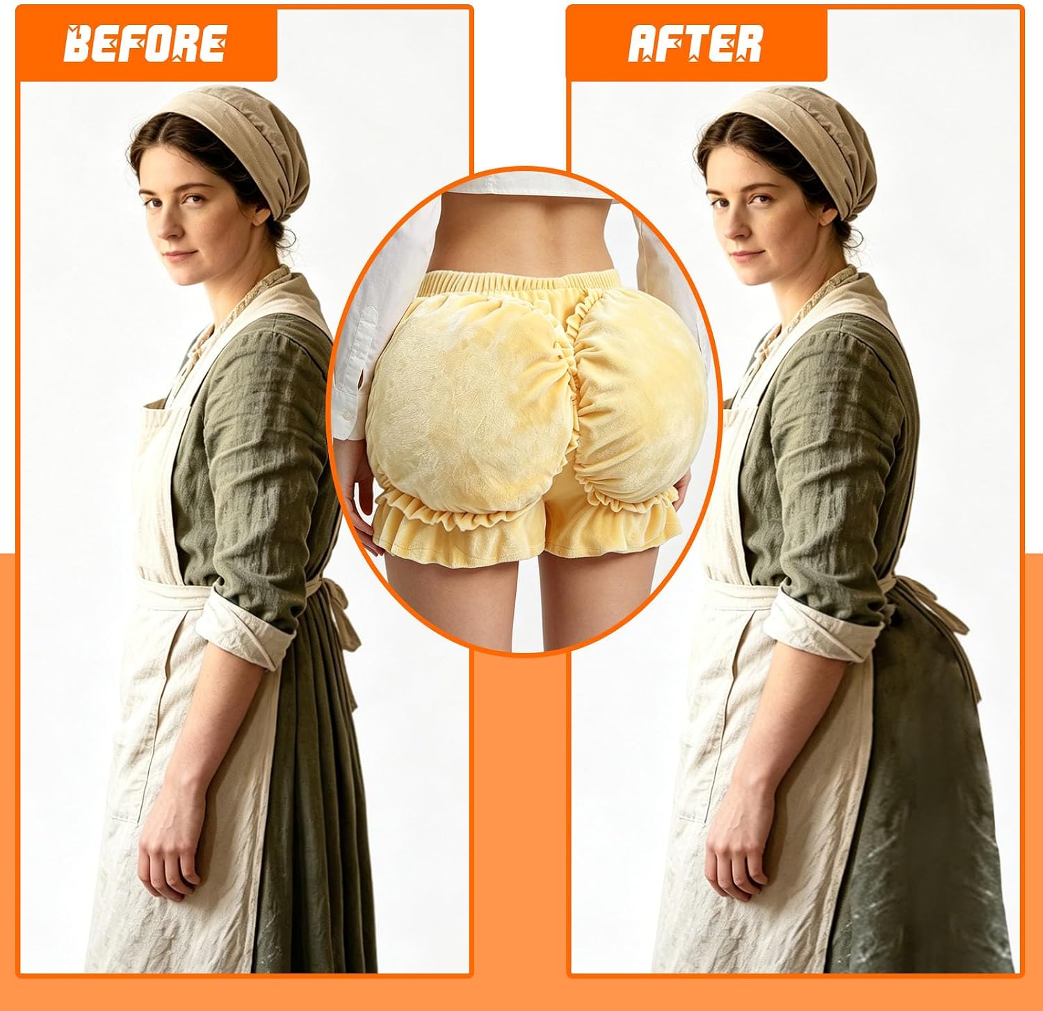 Fake Butt Halloween Costume,Old Lady Costume for Women,Grandma Cosplay Suit
