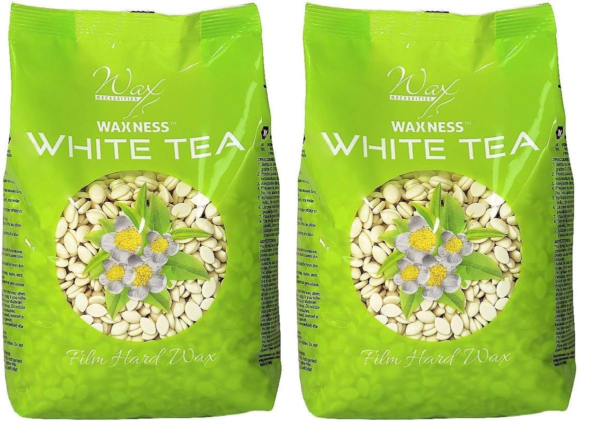 Waxness Hard Wax Beads White Tea Cream 1.1 Pound (Pack of 2)