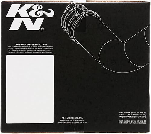 Miniatura 4 de K&N Kit de admisión de aire frío aumenta la aceleración y la potencia de remolque, garantizado para aumentar los caballos de fuerza hasta 5 HP