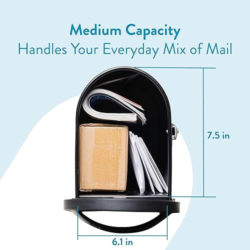 Vista 3 de Architectural Mailboxes 8760B-10 Carlisle Buzón de correo, mediano, negro