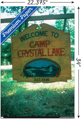 Miniatura 3 de Trends International Friday The 13th - Póster de pared de lago de cristal de bienvenida al campamento
