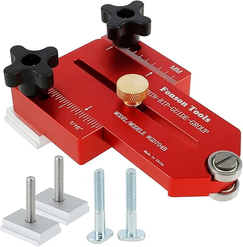 Plantilla de sierra de mesa fina para carpintería, guía de plantilla de sierra de mesa de rasgado fino, herramienta de guía de corte de tablero fino