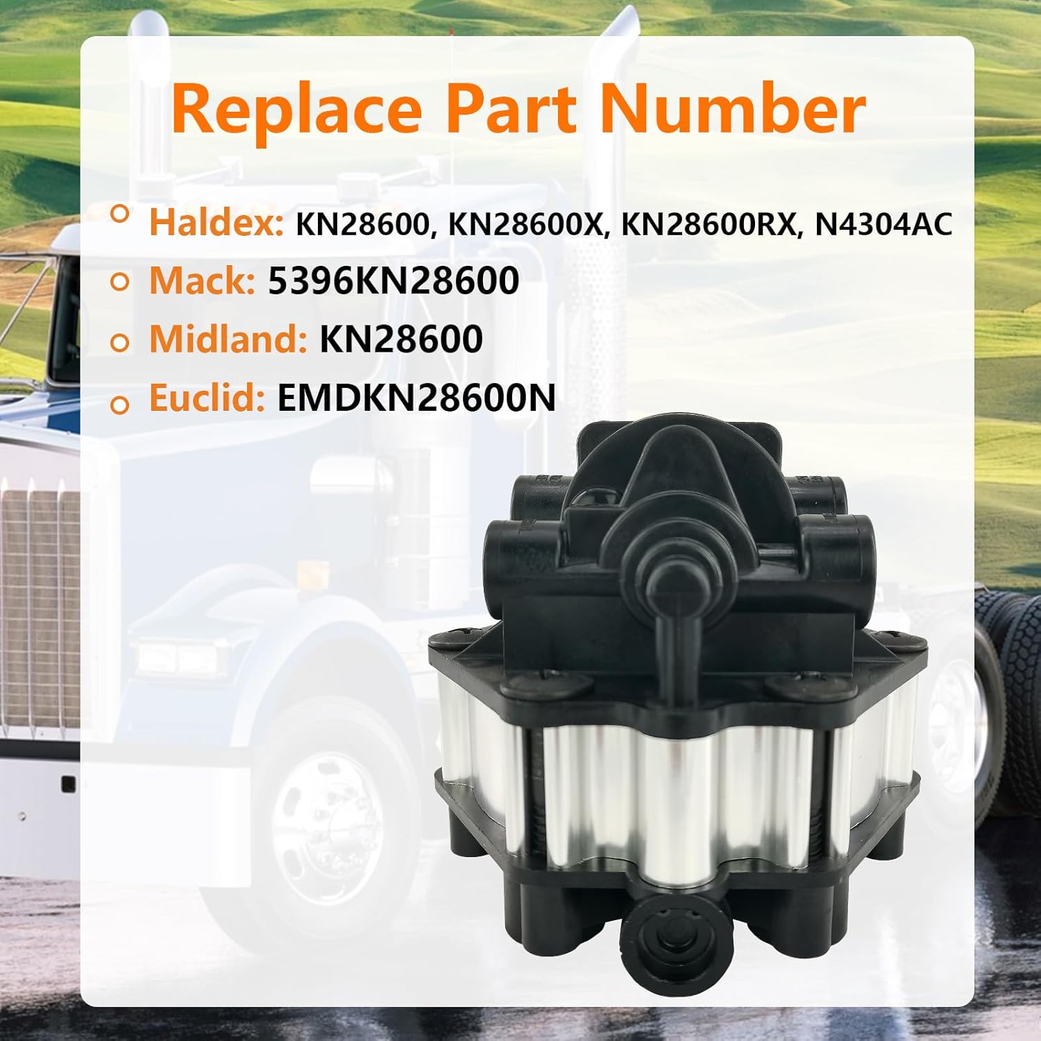 KN28600 FF-2 Full Function Air Brake Trailer Reservoir Valve Fit For Haldex Midland KN28600 KN28600X TRKN28600