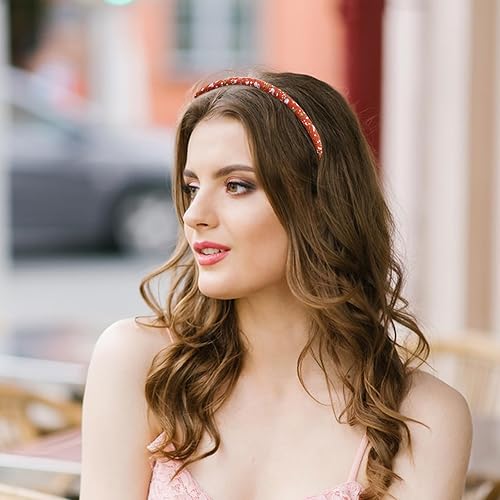 Miniatura 7 de Casoty Diademas de peine de dientes de resina, 6 aros antideslizantes para cabello rizado, mujeres y niñas