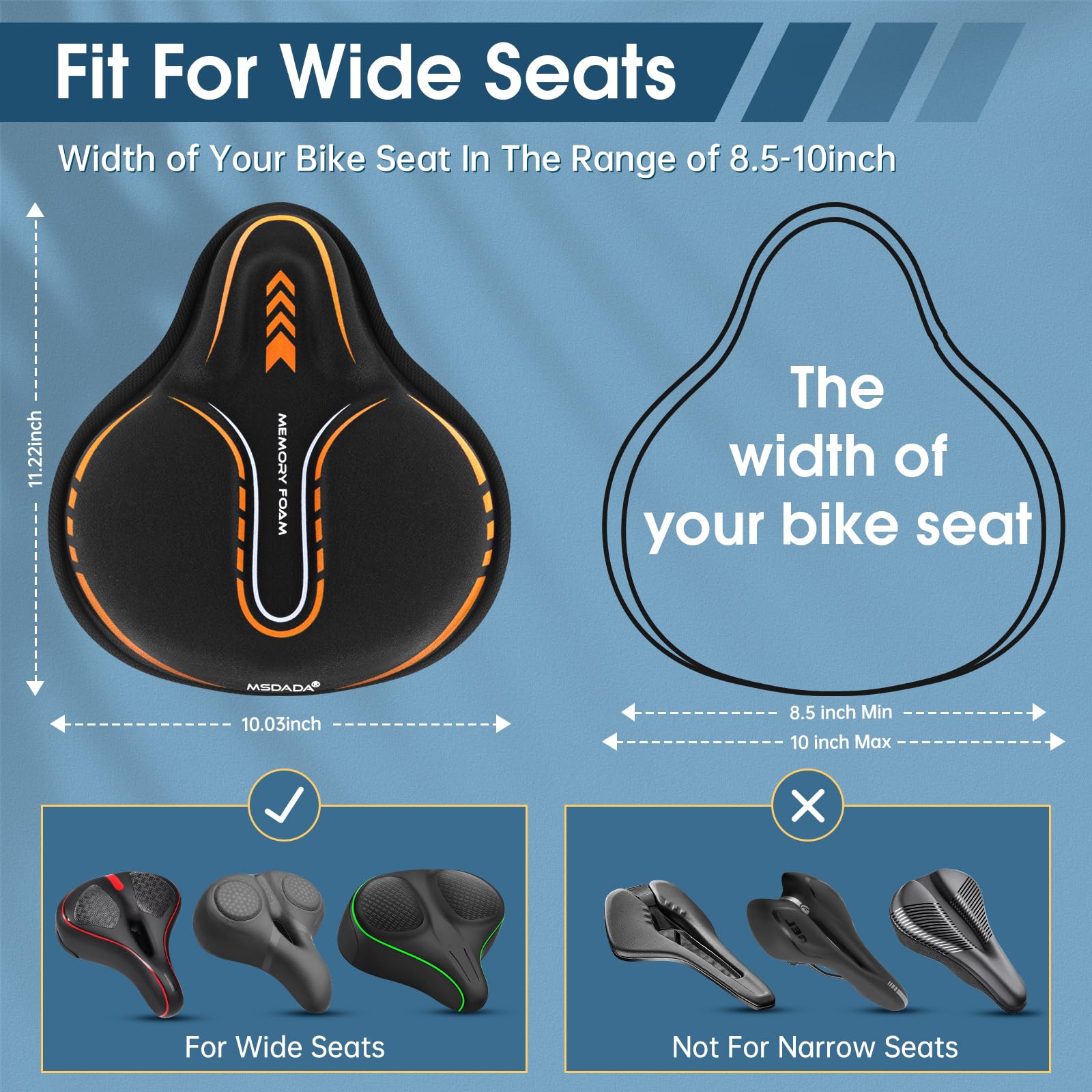 Copri Sella Bici Morbido Cuscino Anatomico olanda citybike mtb In