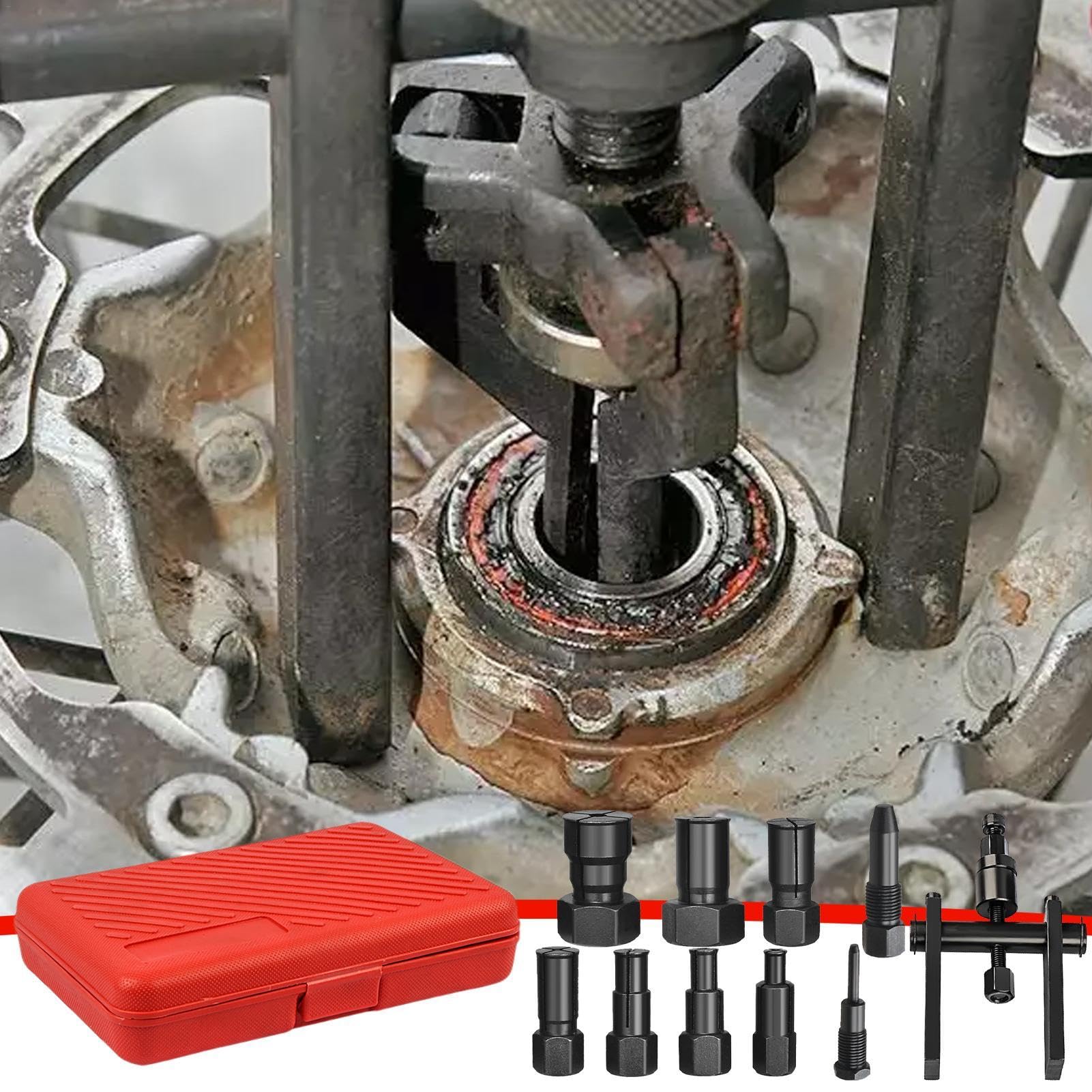 Kit d'extracteur de roulement à inertie | Kit d'extracteur de roulement intérieur de 10 pièces - Extracteur de Joint de roulement - Outil pour enlever Les roulements, extracteur de roulement de Moto | intérieur de 10 pièces - Extracteur de Joint de roulem