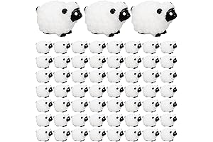 100Pcs Mini Resin White Sheep Figurines - Enchanting Moss Ornaments and Landscape Decorations